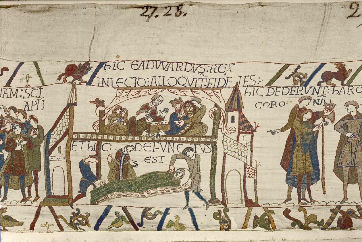 Re Edoardo il Confessore sul letto di morte, Arazzo di Bayeux da Unknown artist