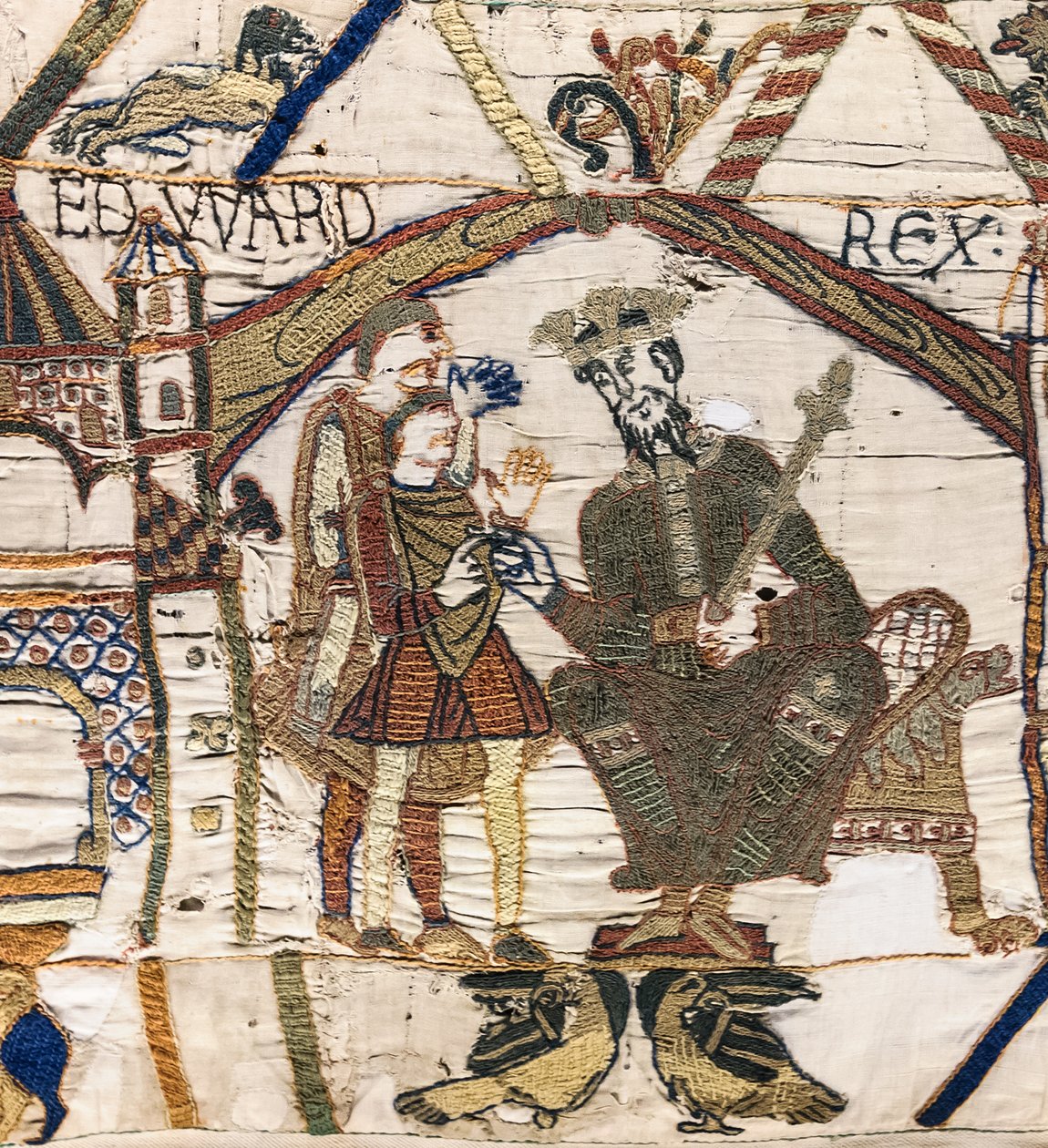 Re Edoardo il Confessore invia Harold in Normandia, Arazzo di Bayeux da Unknown artist