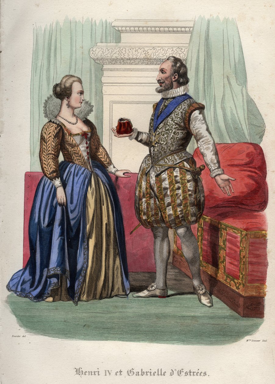 Re Enrico IV di Francia e la sua amante Gabrielle d