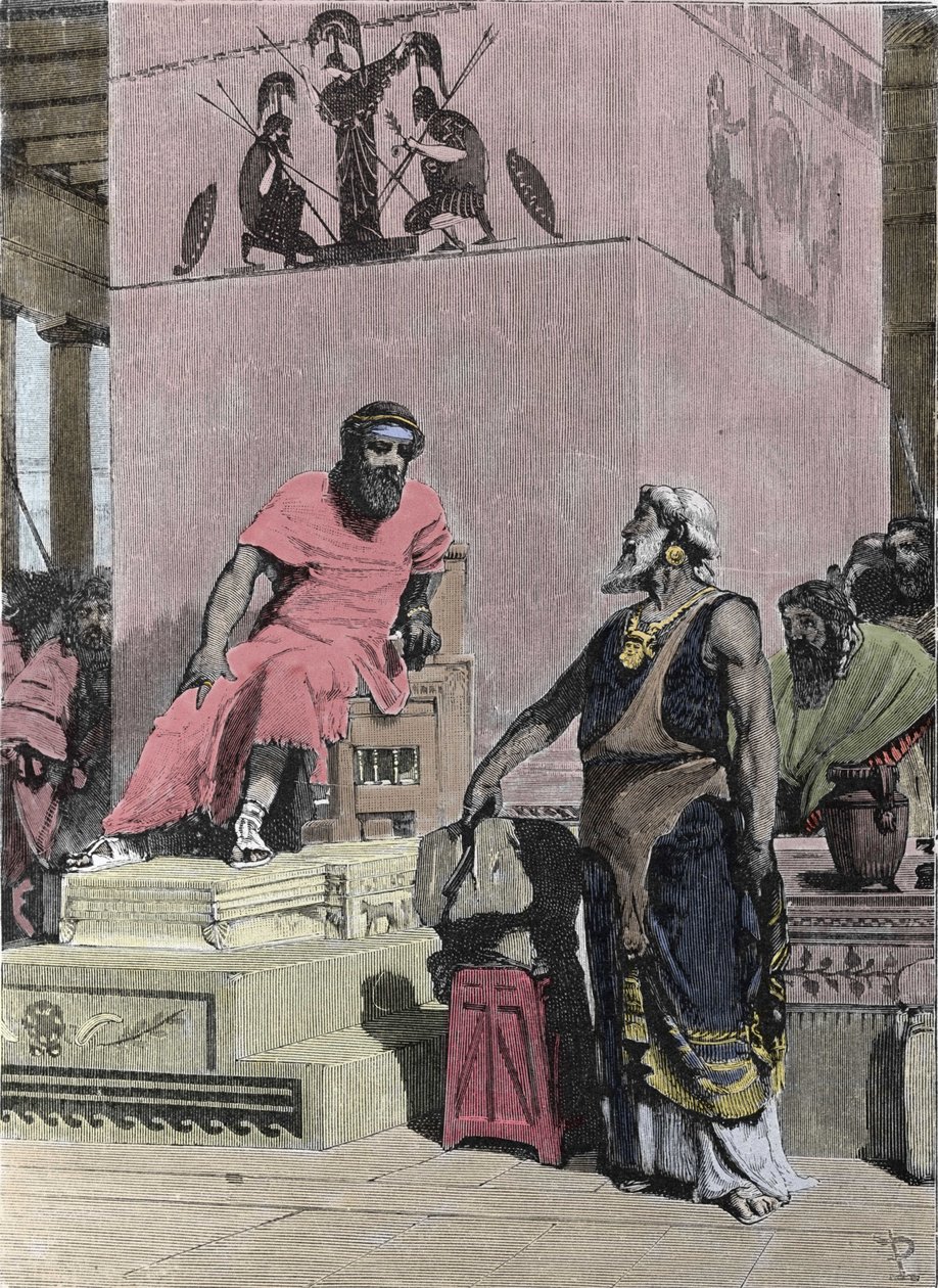 Re Tarquinio il Superbo, di origine etrusca da Unknown artist