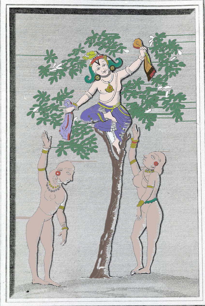 Krishna ruba i vestiti di due gopi. L. M. Langlès: 