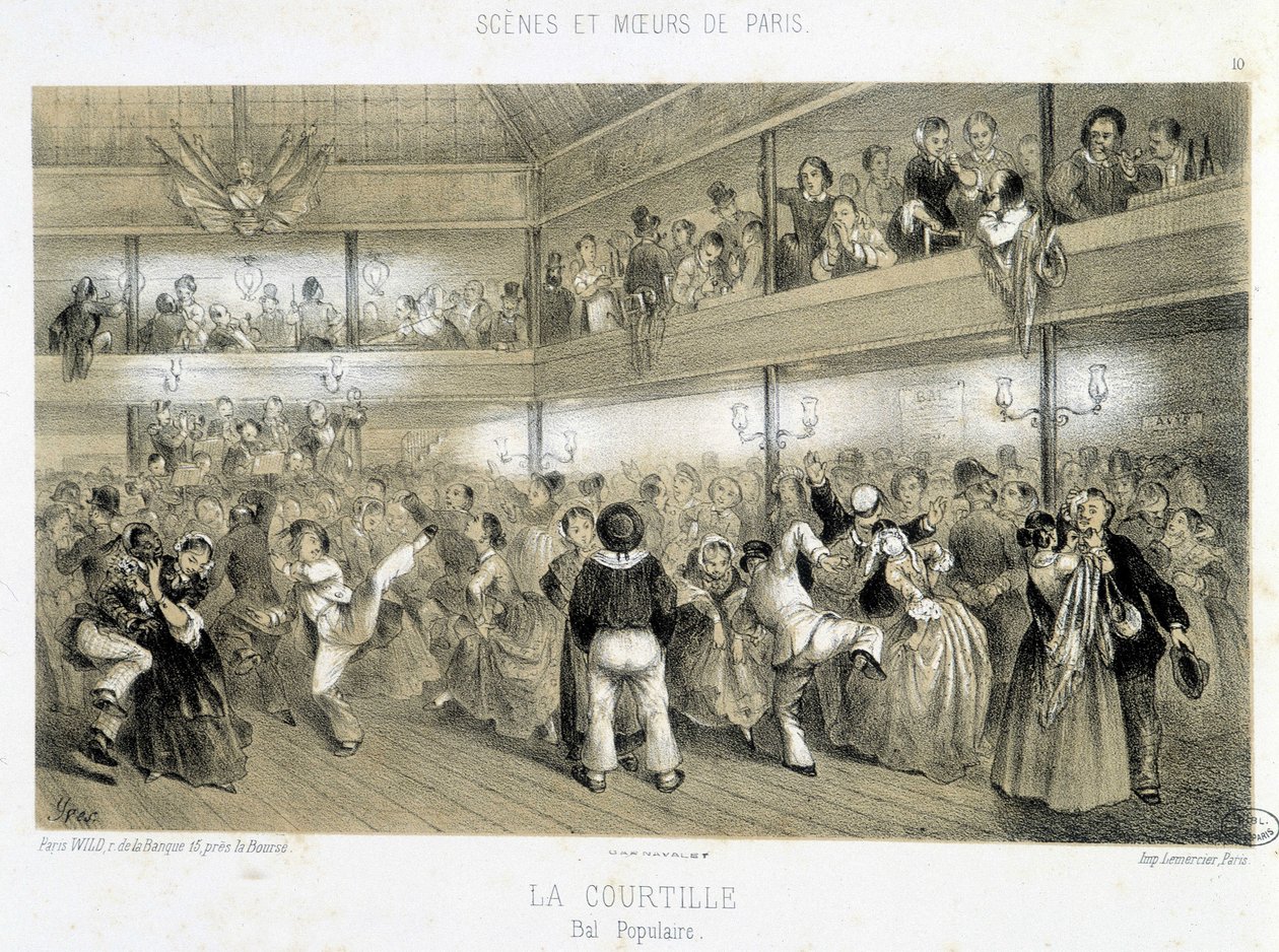 La Courtille: ballo popolare - XIX secolo da Unknown artist