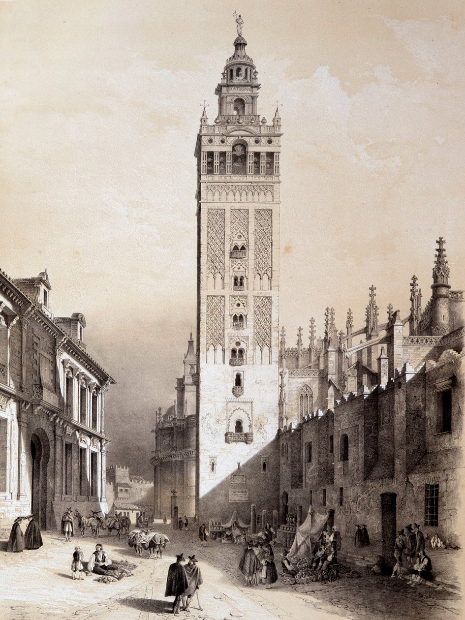 La Giralda, Siviglia, "Spagna Artistica e Monumentale dei famosi siti e monumenti di Spagna" di Don Genaro Perez de Villa da Unknown artist