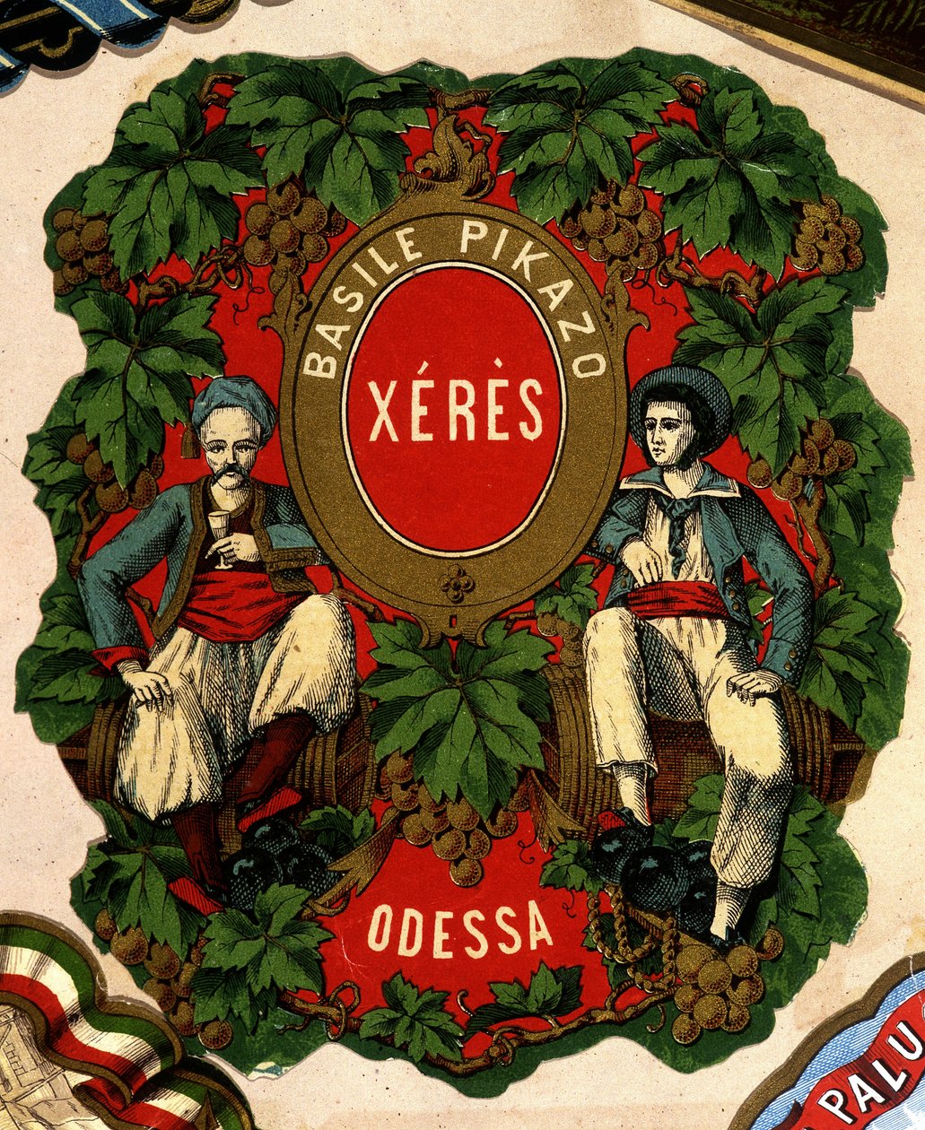 Etichetta di "Basile Pikazo - Jerez - Odessa", XIX secolo da Unknown artist