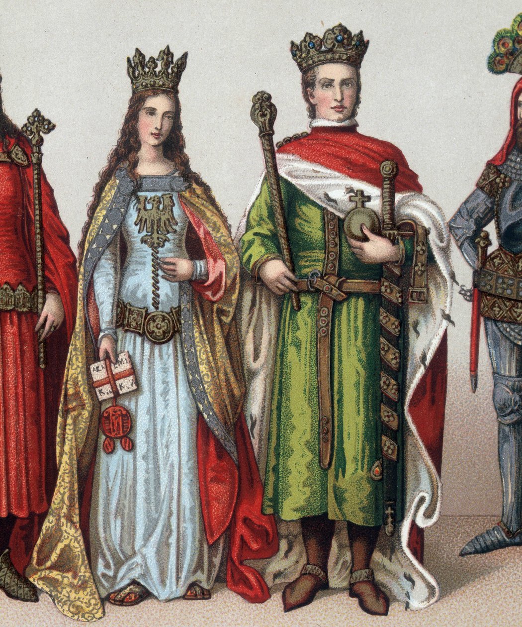 Ladislao II o V Jagellone (1350-1434), Gran Duca di Lituania e Re di Polonia. Cromolitografia del XIX secolo da Unknown artist