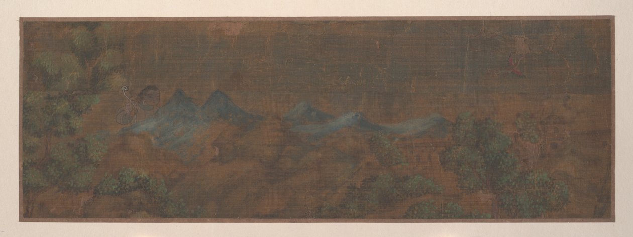 Paesaggio di figura in ambiente boschivo (foglia d