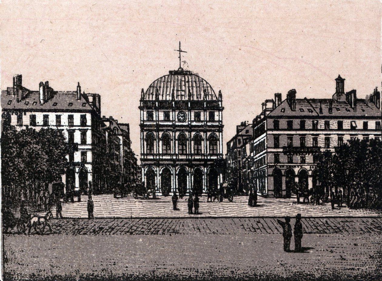 Le Havre, il teatro in "Il mondo illustrato 168 vedute". Senza data (fine XIX secolo) da Unknown artist
