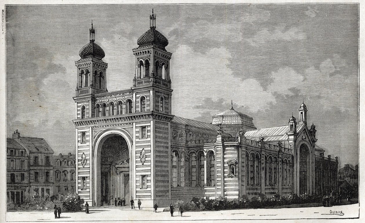 Il Palais Rameau (1878-1881) a Lille - incisione del 1884 da Unknown artist