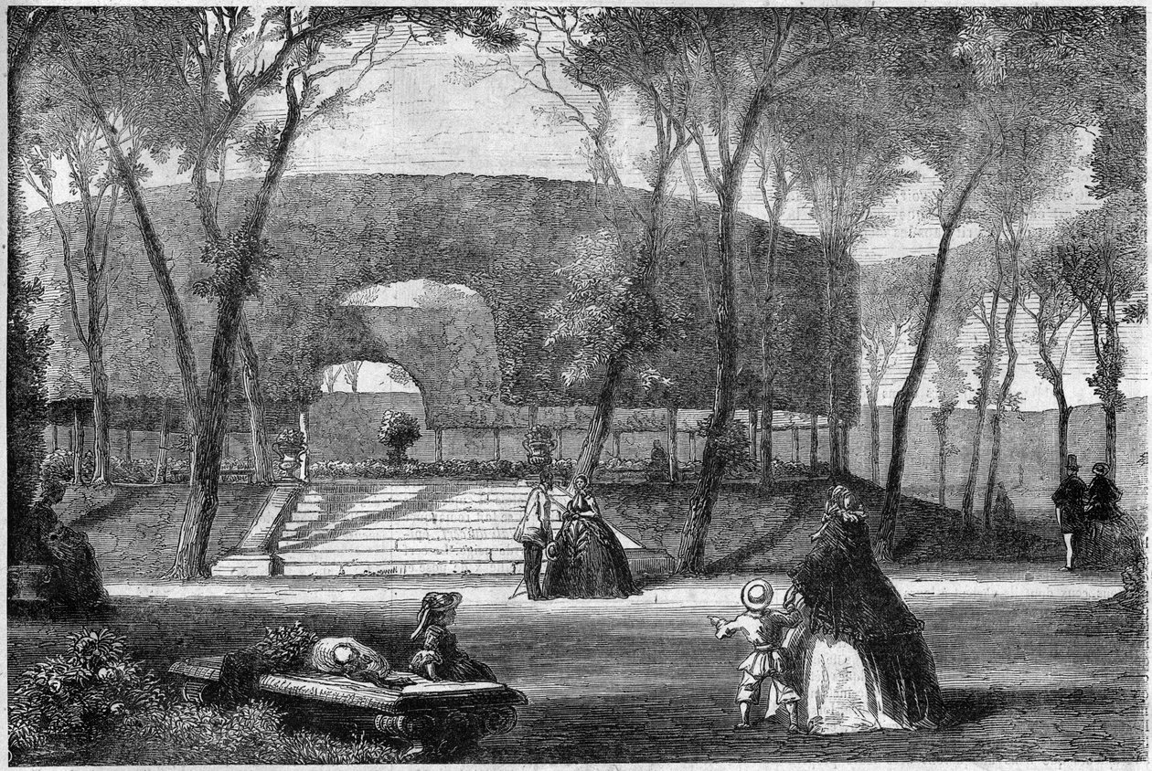 Il parco di Sceaux in primavera - Incisione in "Le Journal Illustré" da Unknown artist