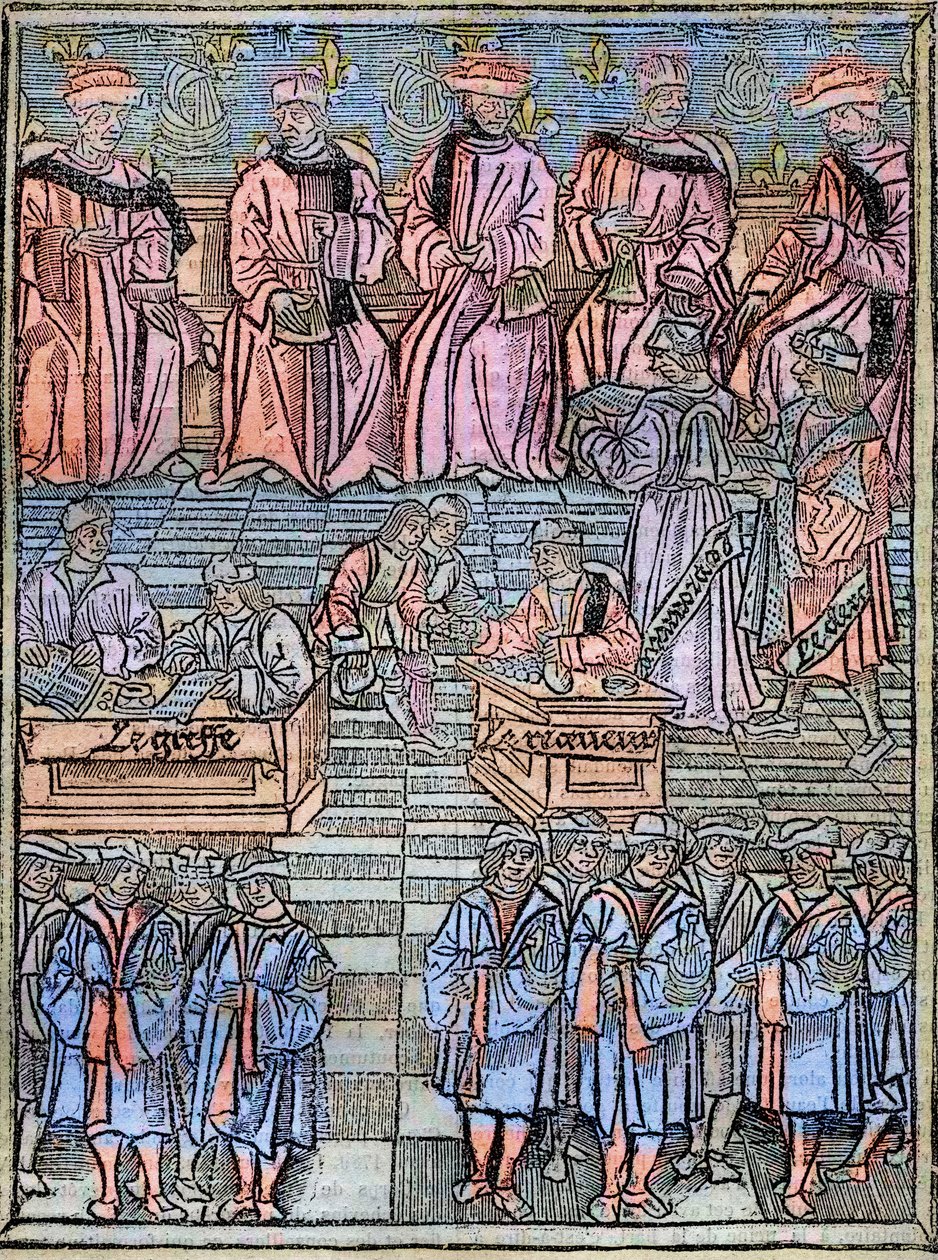 Le prevot des marchands et les echevins de Paris nel XVI secolo - incisione dopo l