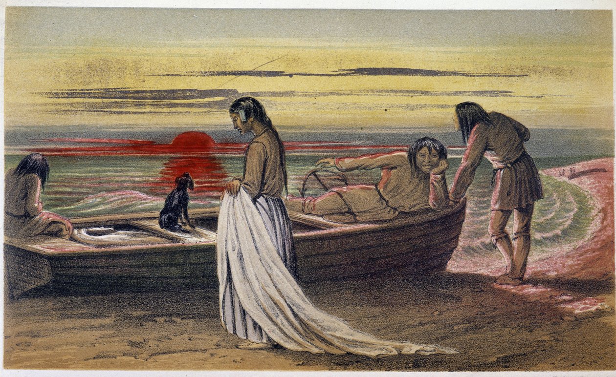 Il sudario "Il lenzuolo" - in "Exploration of the Labrador Peninsula" di Hind, Londra da Unknown artist