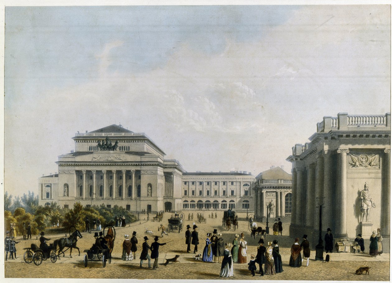 Il teatro Aleksandrinskij (o Alexandra) a San Pietroburgo da Unknown artist