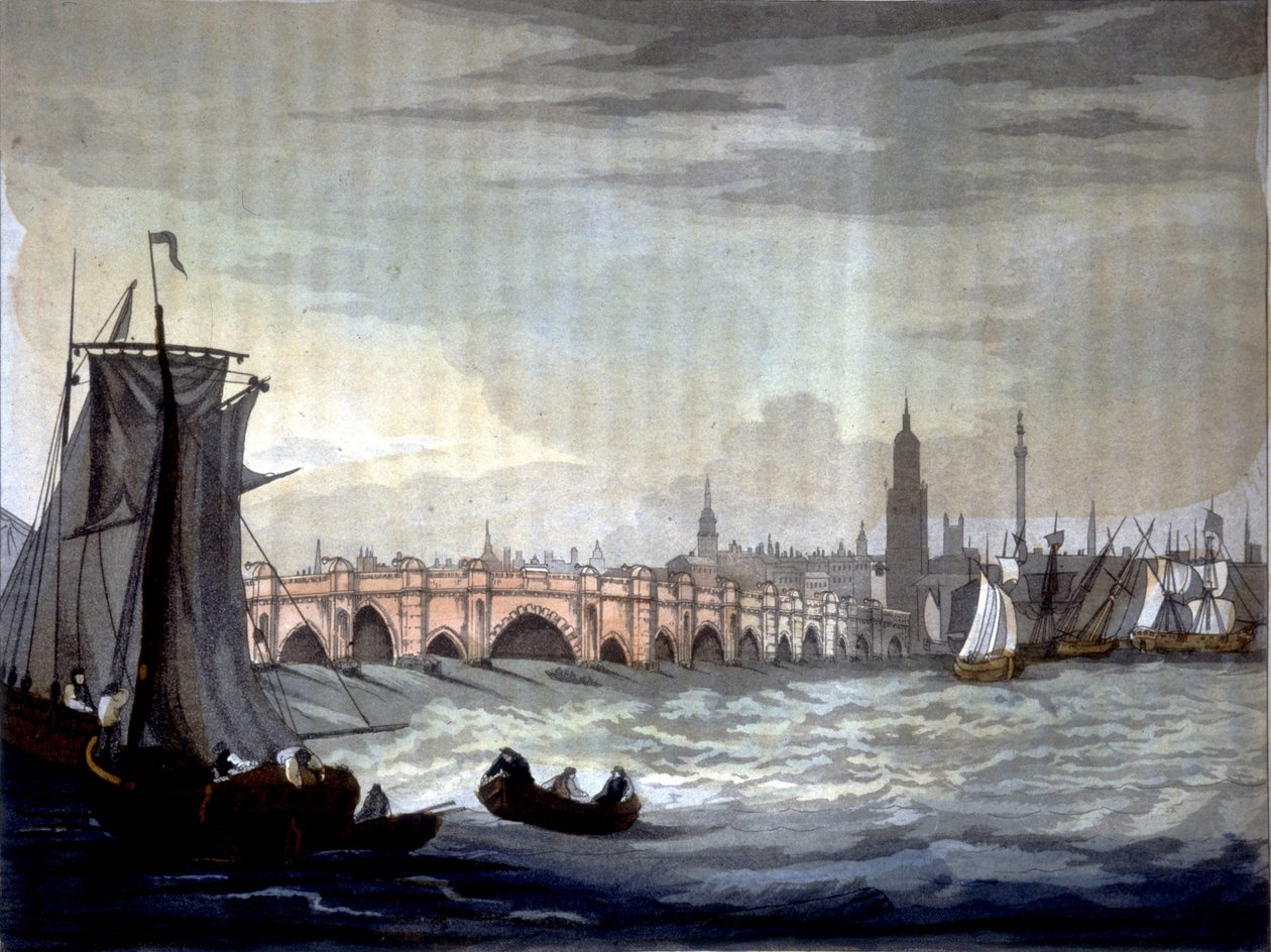 Ponte di Londra e Cattedrale di Southwark, Inghilterra da Unknown artist