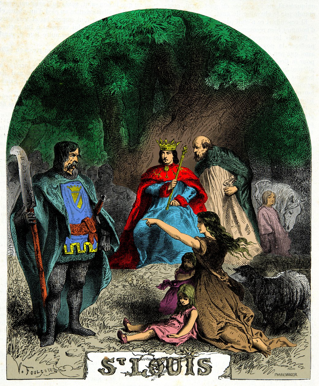 Luigi IX (San Luigi 1214-1270) che rende giustizia sotto una quercia da Unknown artist