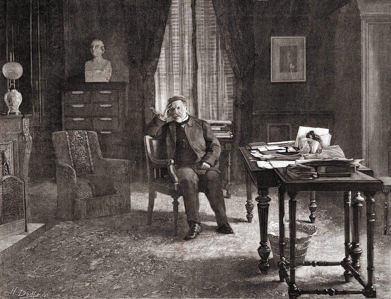 Louis Pasteur nel suo ufficio all