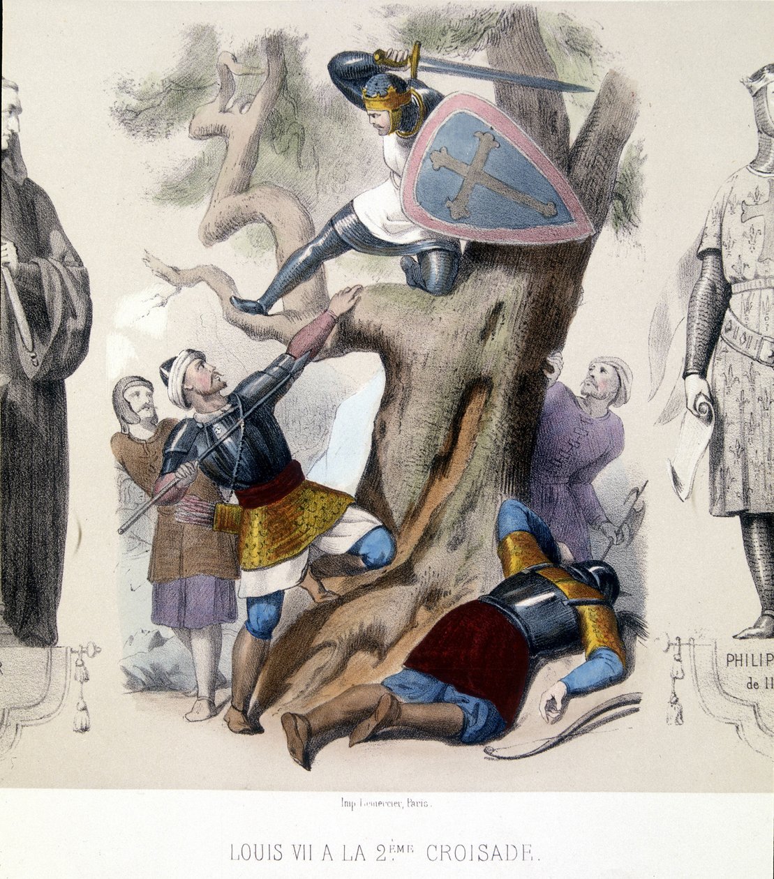 Luigi VII il Giovane (1120/1180), Capetingi diretti durante la 2ª Crociata (1147/1149). da Unknown artist
