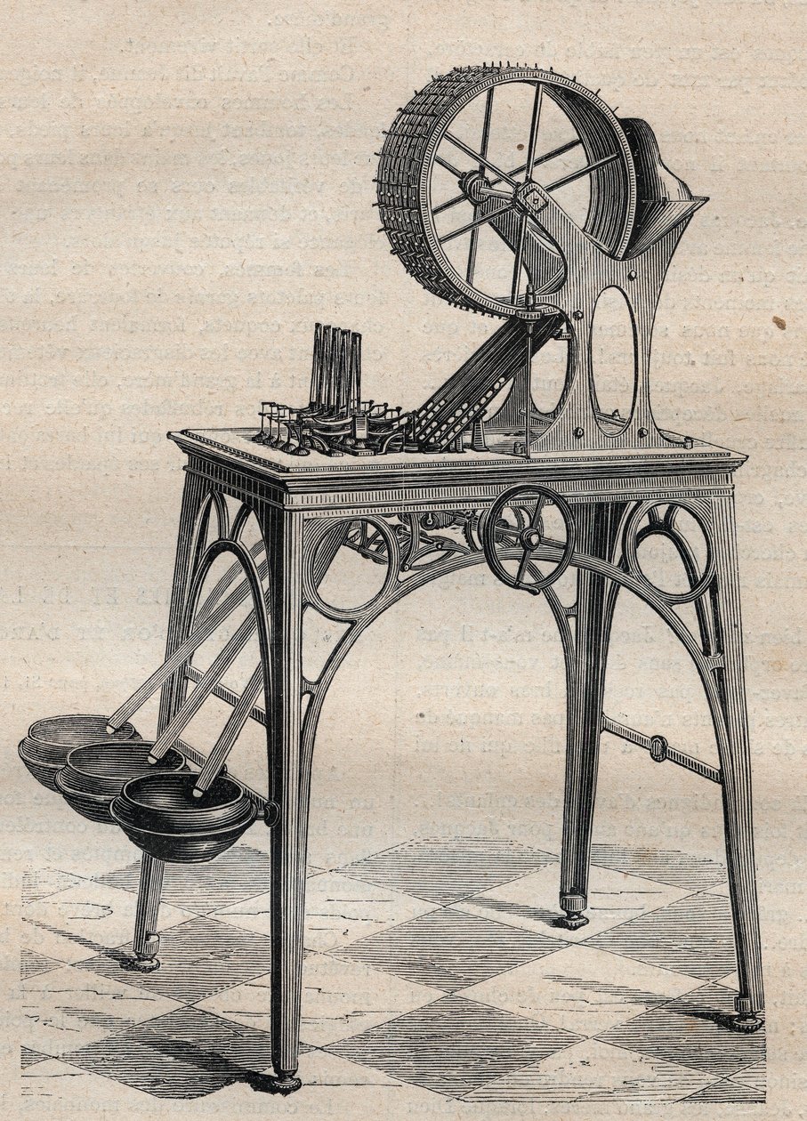 Macchina di Louis-Joseph (Louis Joseph) Deleuil (1795-1862) per la verifica delle monete d