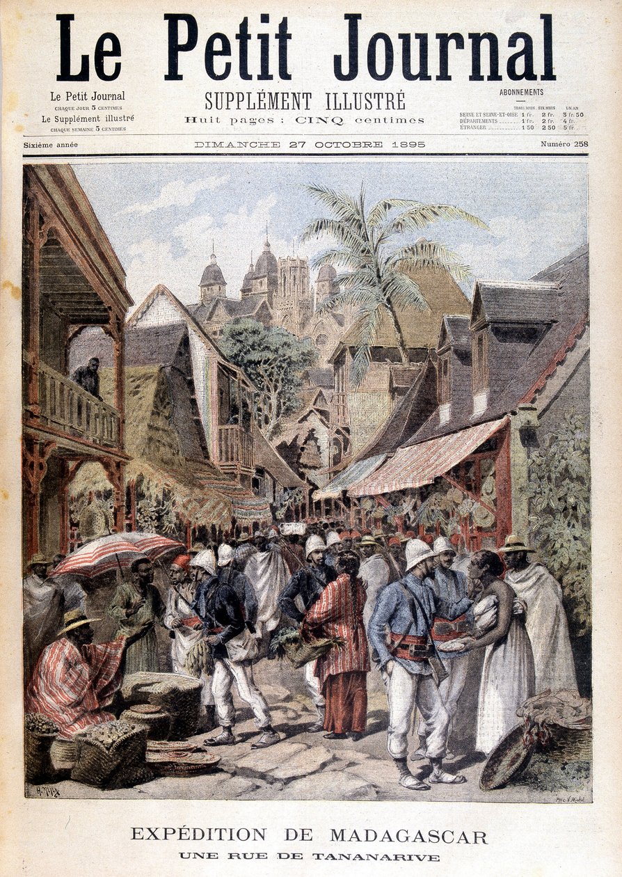 Spedizione in Madagascar: una strada a Tananarive - in "Le Petite Journal" del 27/11/1895 da Unknown artist