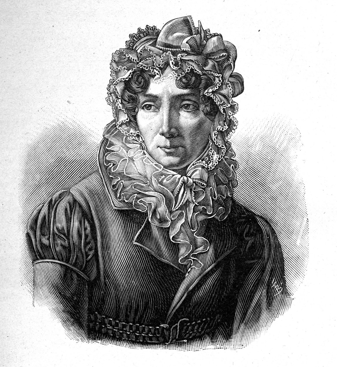 Madame de Genlis - Ritratto di Stéphanie Félicité du Crest de Saint-Aubin (1746-1830), Contessa di Genlis, donna di lettere francese da Unknown artist
