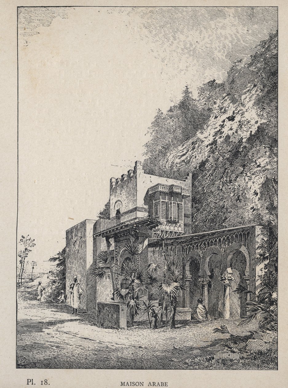 Casa araba - incisione del 1889 in "Storia dell