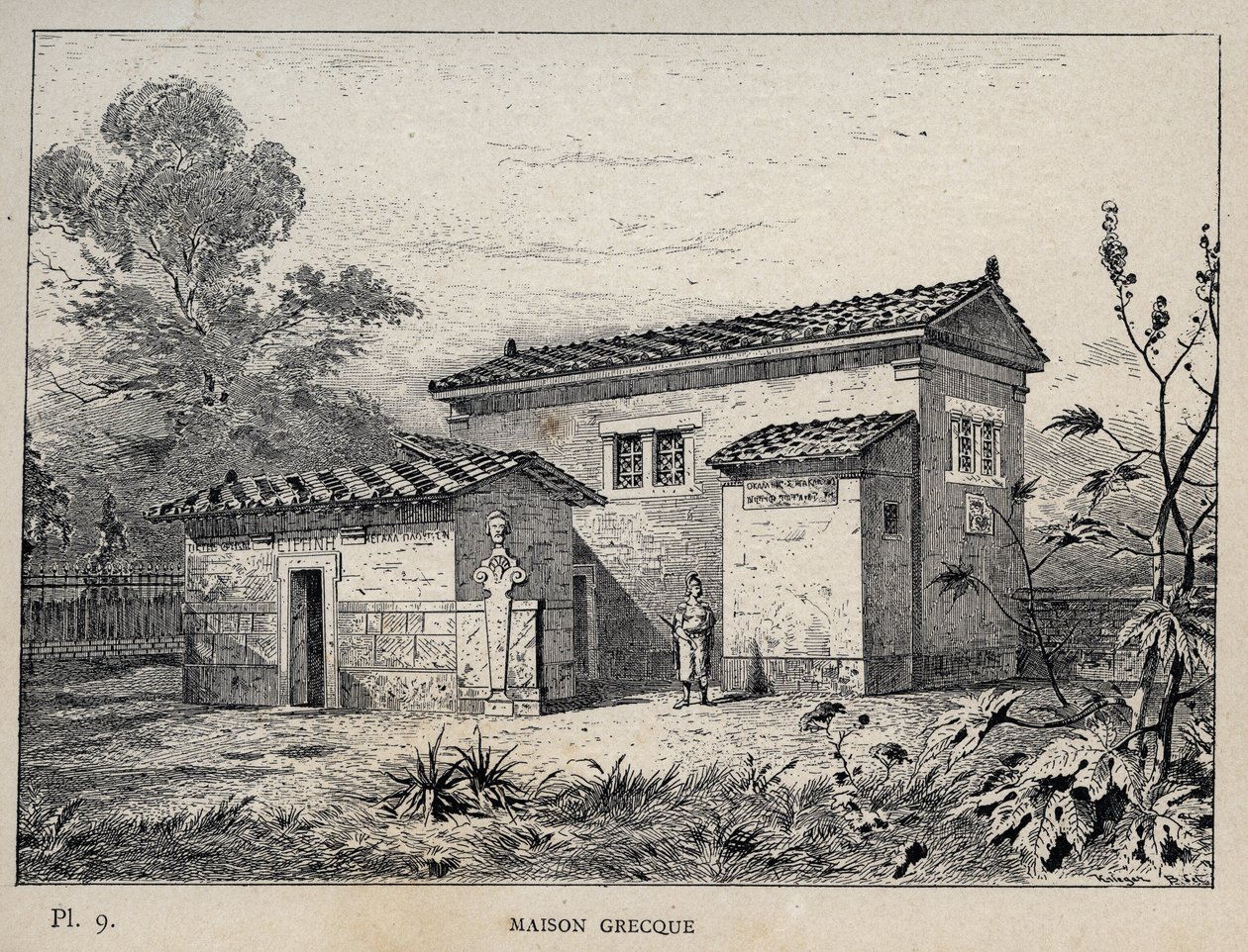 Casa Greca - incisione del 1889 in 