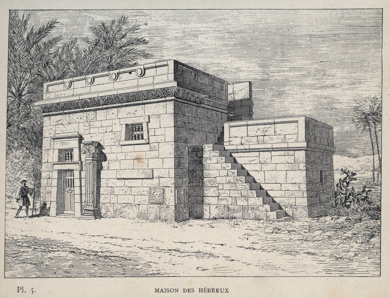 Casa degli Ebrei - incisione del 1889 in 