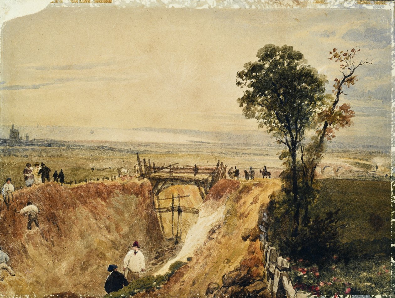 Costruzione della ferrovia di Shoreham, c.1840 da Unknown artist