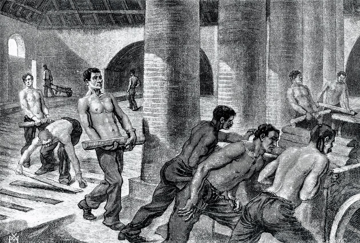 Fabbricazione del ferro nella fabbrica di Couillet da Unknown artist