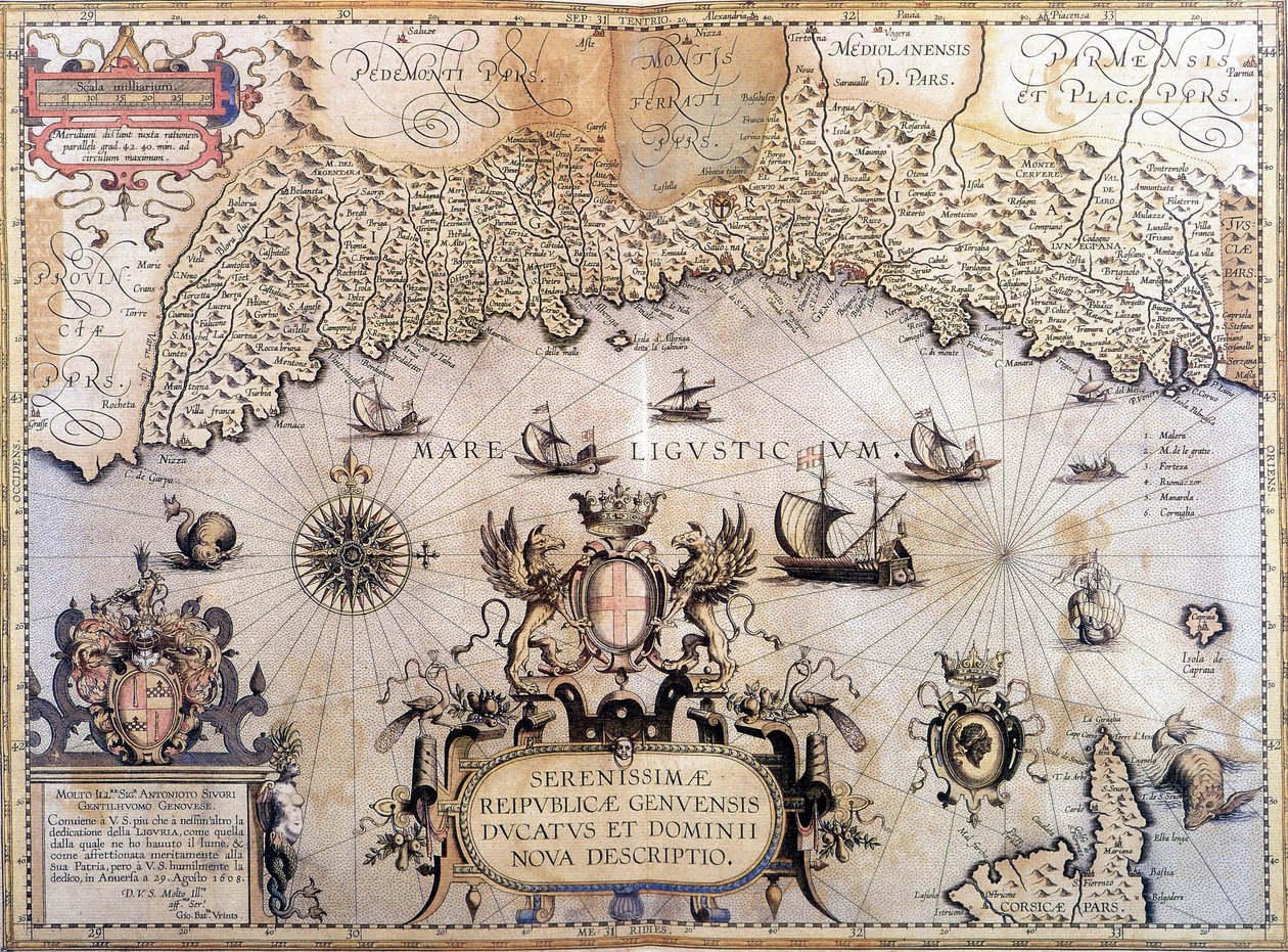 Mappa della Repubblica di Genova da Unknown artist