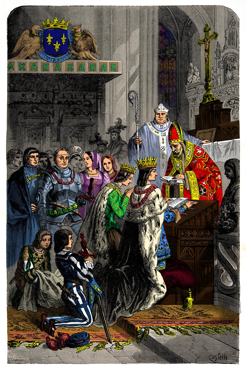 Matrimonio tra Carlo VIII (1470-1498) e Anna di Bretagna (1477-1514) il 13 dicembre 1491 al castello di Langeais da Unknown artist