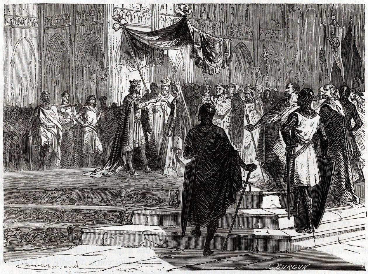 Matrimonio di Luigi il Giovane (1120 - 1180) con Alienor d
