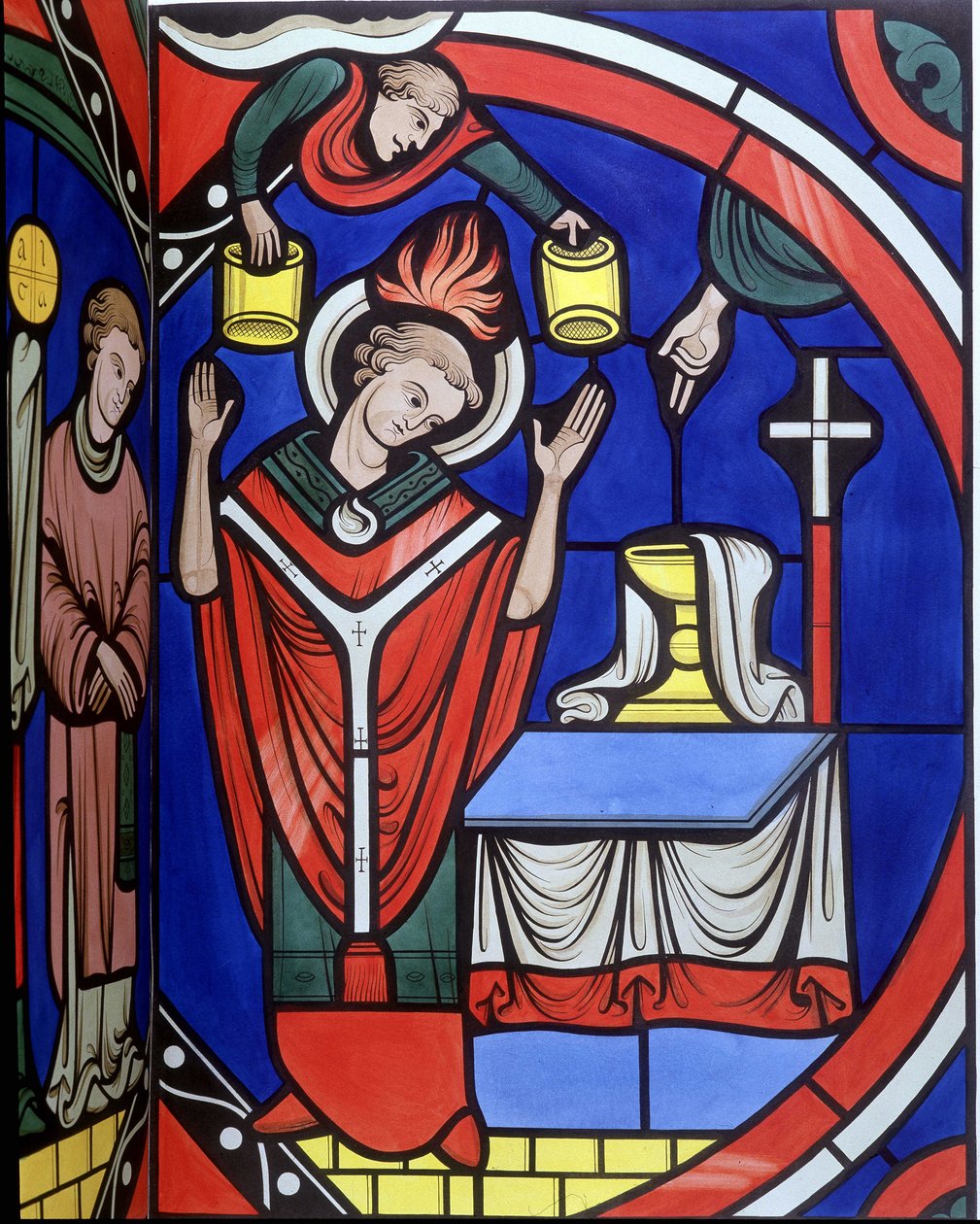 Simile di una vetrata del College Mass. dalla cattedrale di Le Mans. Tracciato del XIX secolo da Unknown artist