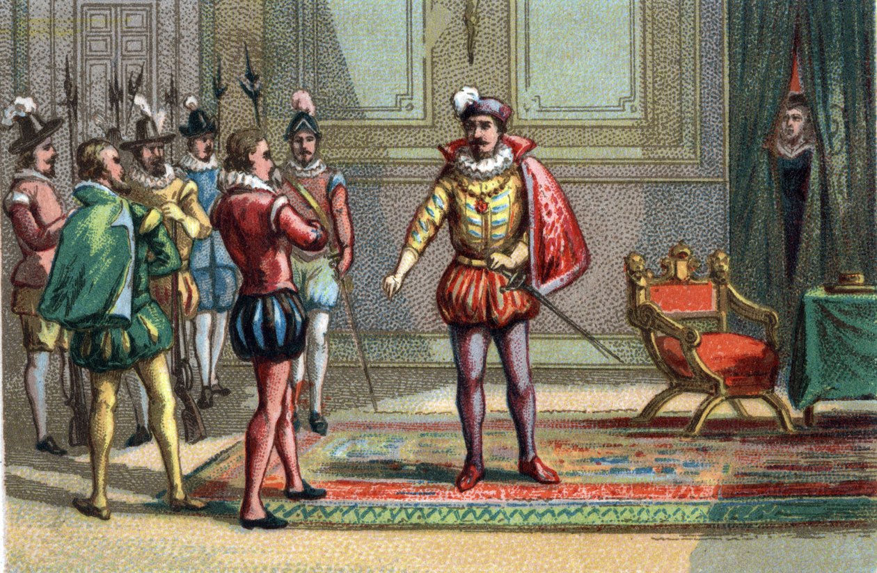 Massacro di San Bartolomeo, il duca di Condé e Enrico di Navarra furono portati da Carlo IX, re di Francia, che offrì loro la scelta tra messa e morte. Caterina de