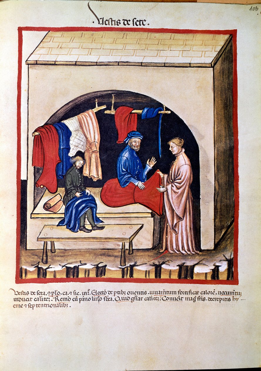 Commercio di medicina: commerciante di abbigliamento in seta da Unknown artist