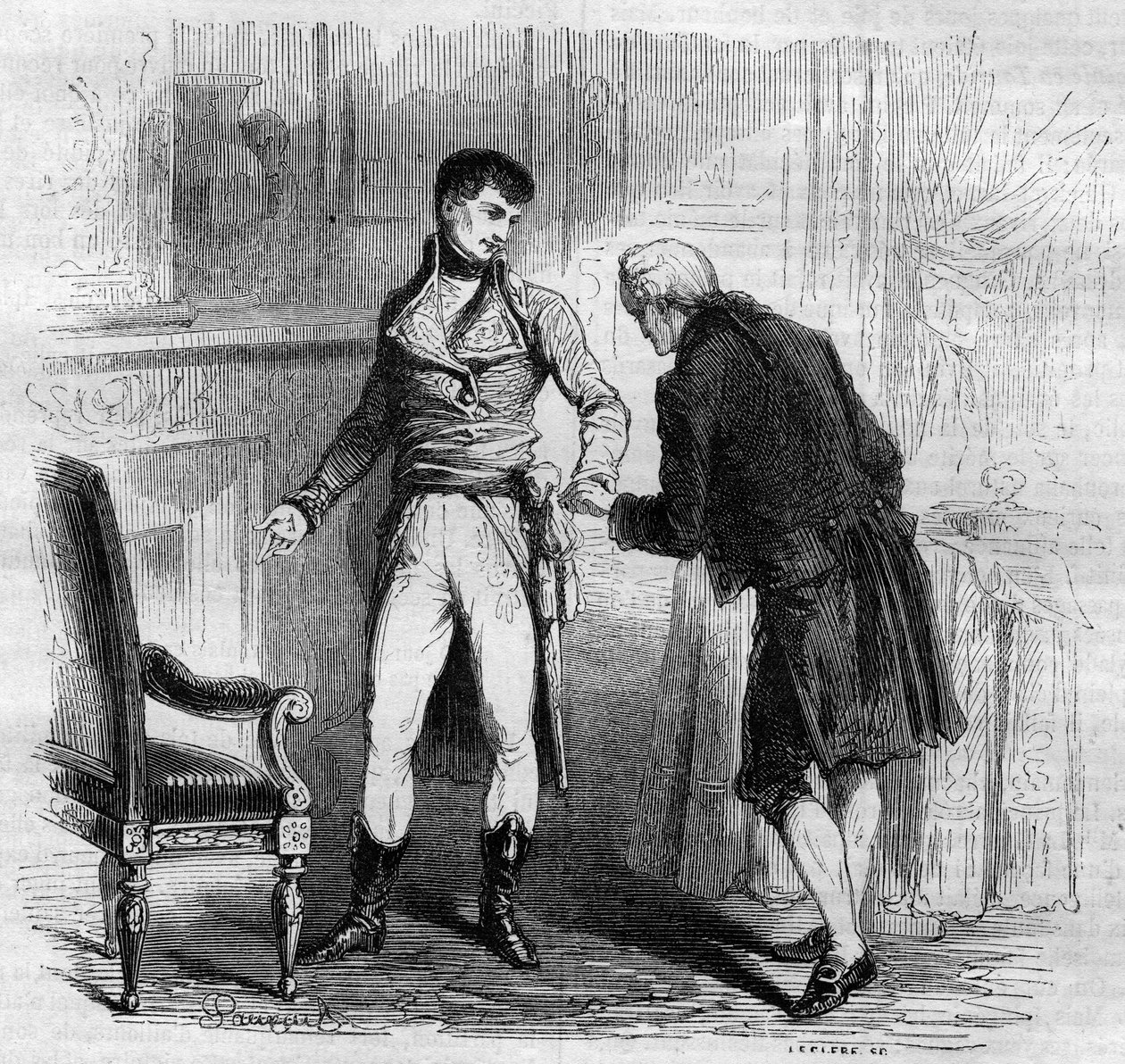 Incontro tra il compositore italiano Niccolò Vito Piccinni (1728-1800) e il primo Console Bonaparte (Napoleone I) da Unknown artist