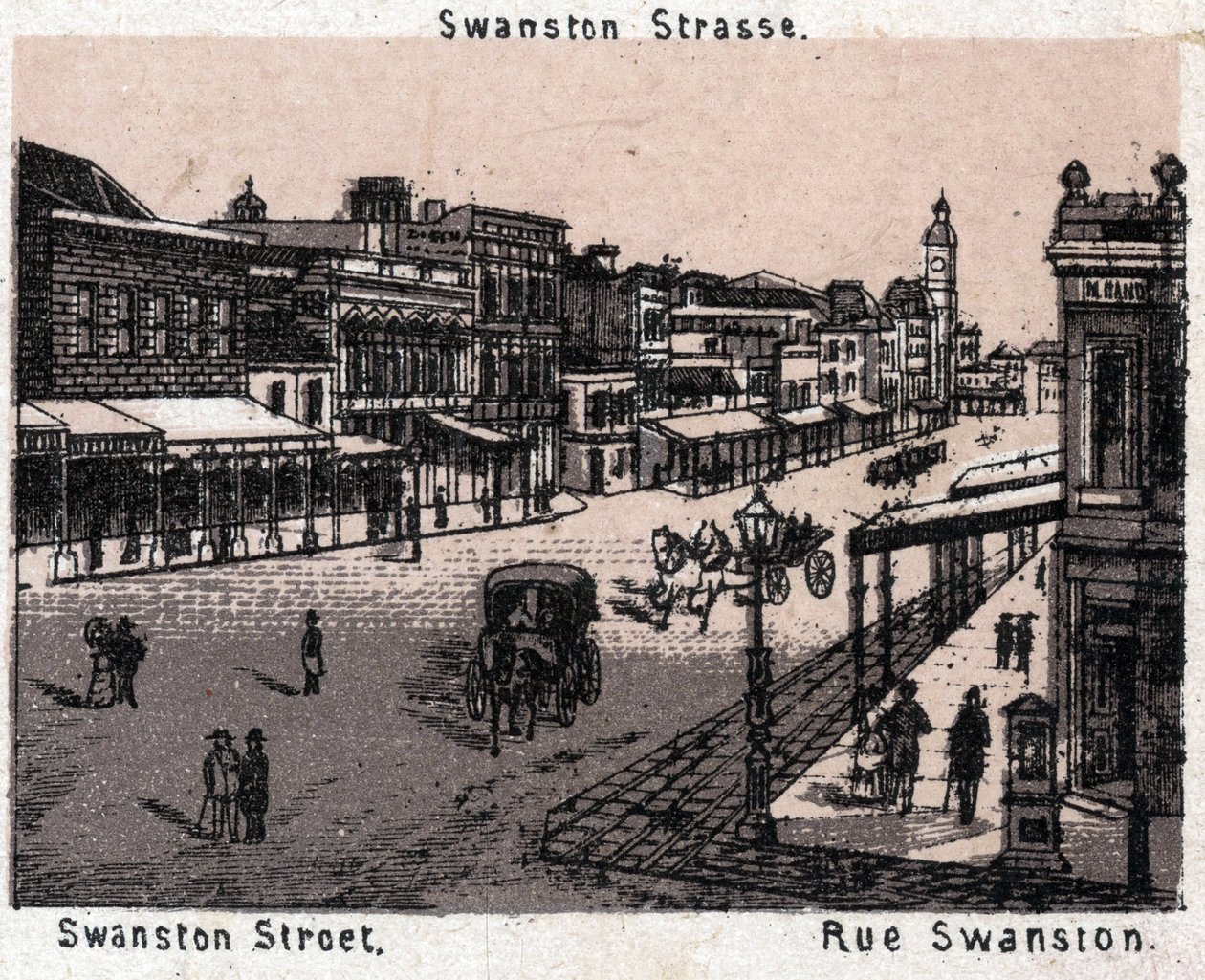 Melbourne, Australia: vista di Swanston Street. in 