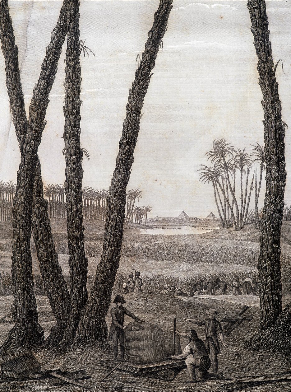 Memphis, vista delle rovine (scienziati e artisti al lavoro) - in "Descrizione dell