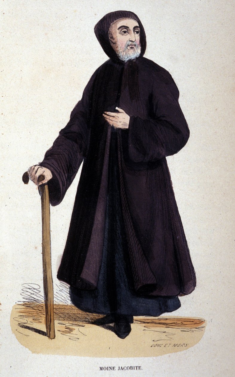 Monaco giacobita. Incisione da un album sugli ordini religiosi, Parigi da Unknown artist