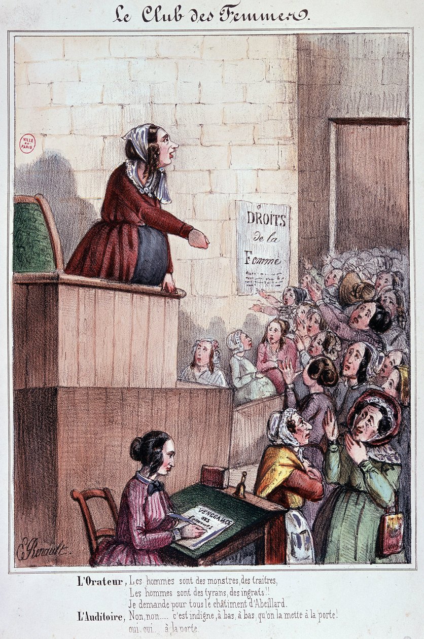 Club delle donne di Rue Mouffetard durante la Rivoluzione del 1848 da Unknown artist