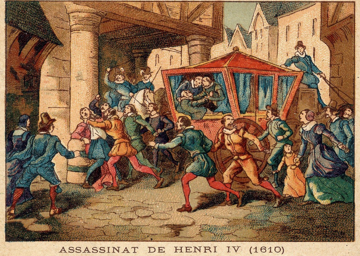 Assassinio di Enrico IV e arresto di Ravaillac il 14 maggio 1610 da Unknown artist