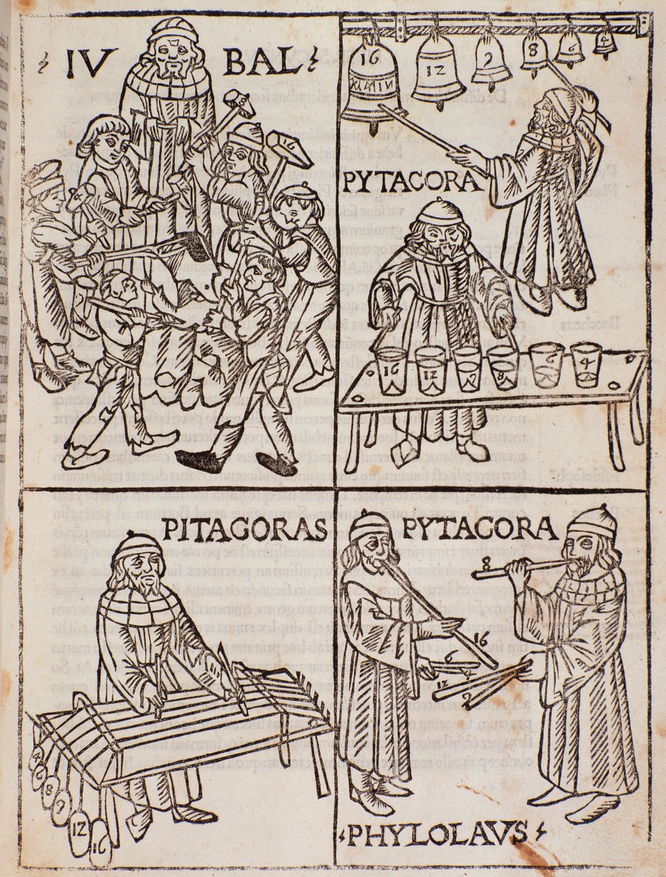 Teorie musicali di Pitagora. Pagina tratta da Theorica Musicae di Franchino Gaffurio da Unknown artist