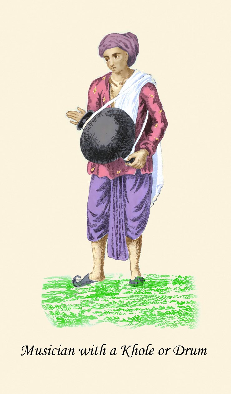 Musicista con khole o tamburo da Unknown Artist