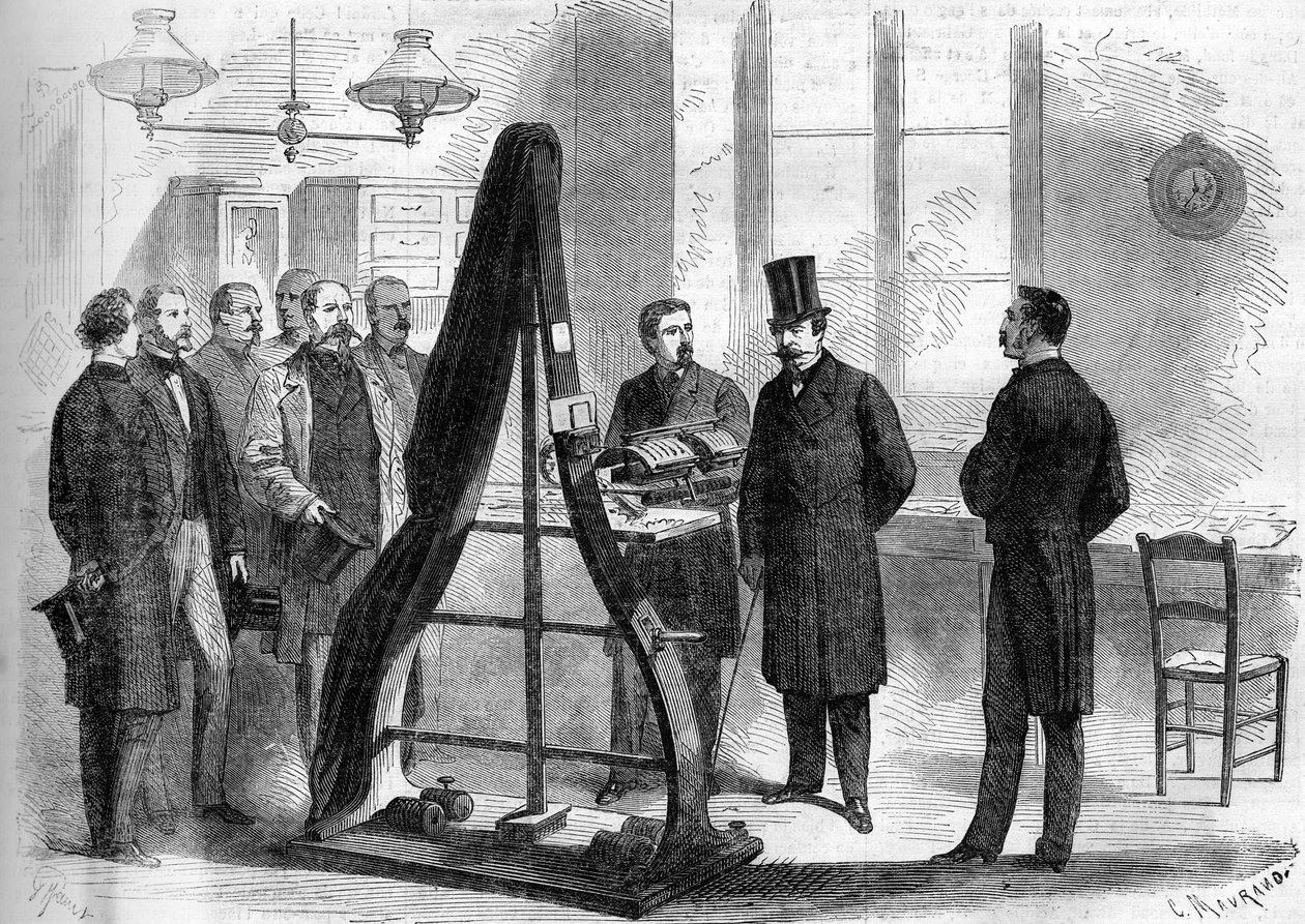 Napoleone III visitò gli uffici del telegrafo elettrico al Ministero dell