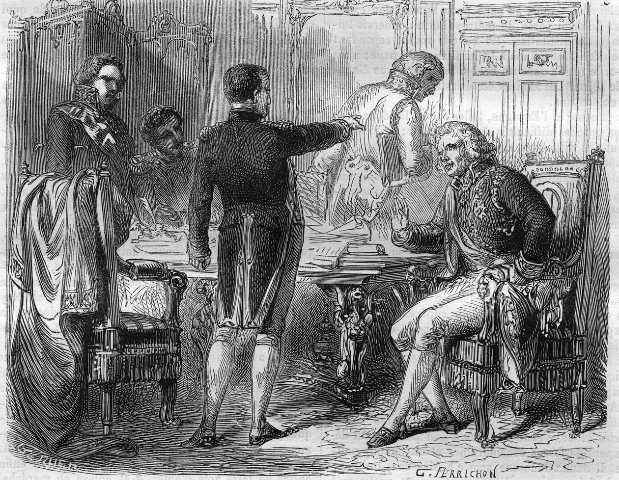 Napoleone I con Jean Etienne Marie Portalis nel 1811. Giurista e politico francese (1746-1807) da Unknown artist