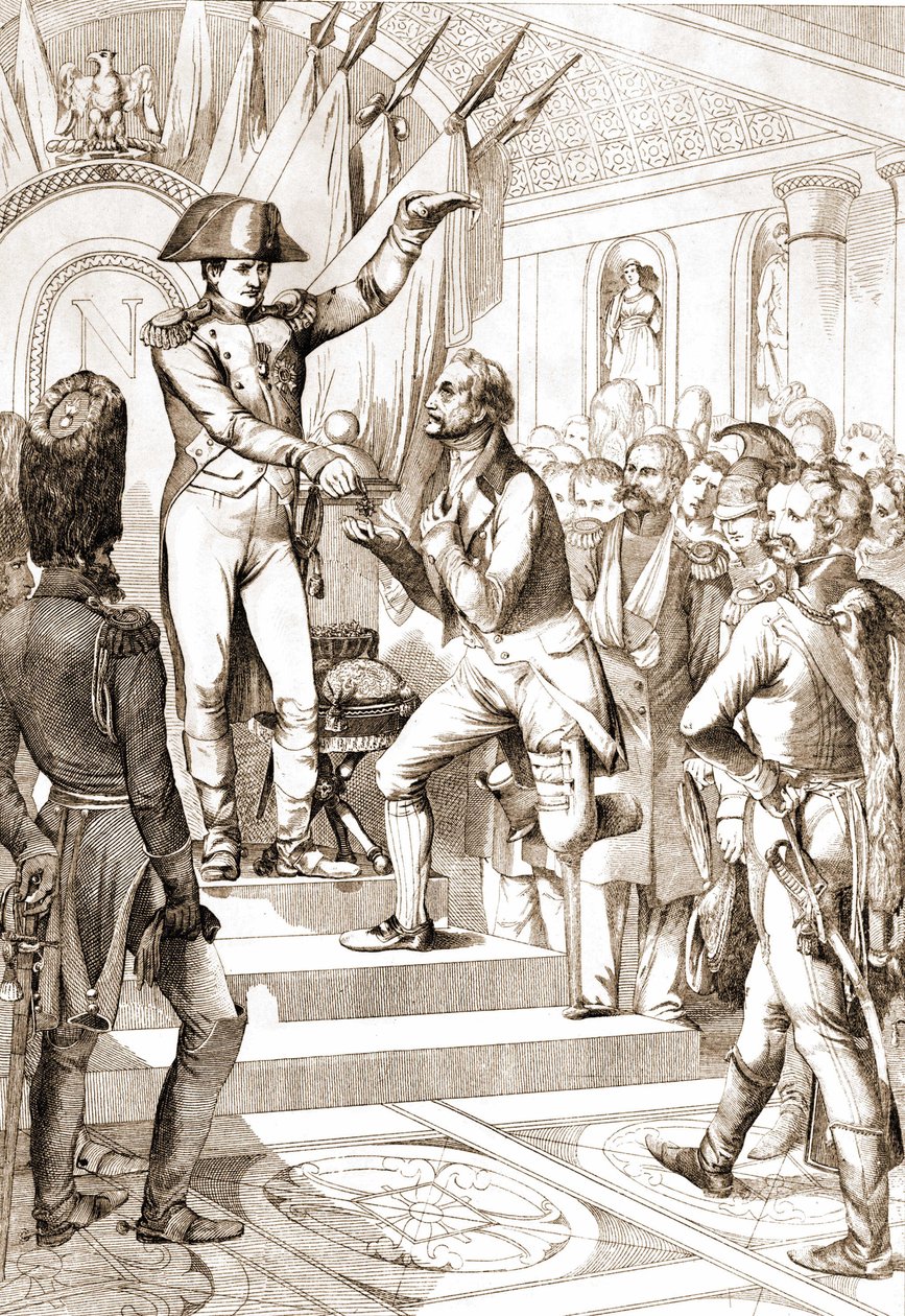 Napoleone distribuisce gli ordini della Legion d