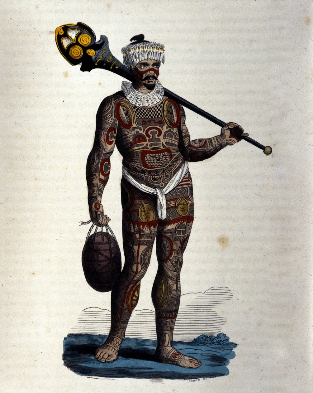 Nativo di Nuku-Hiva (Isole Marchesi). da Unknown artist