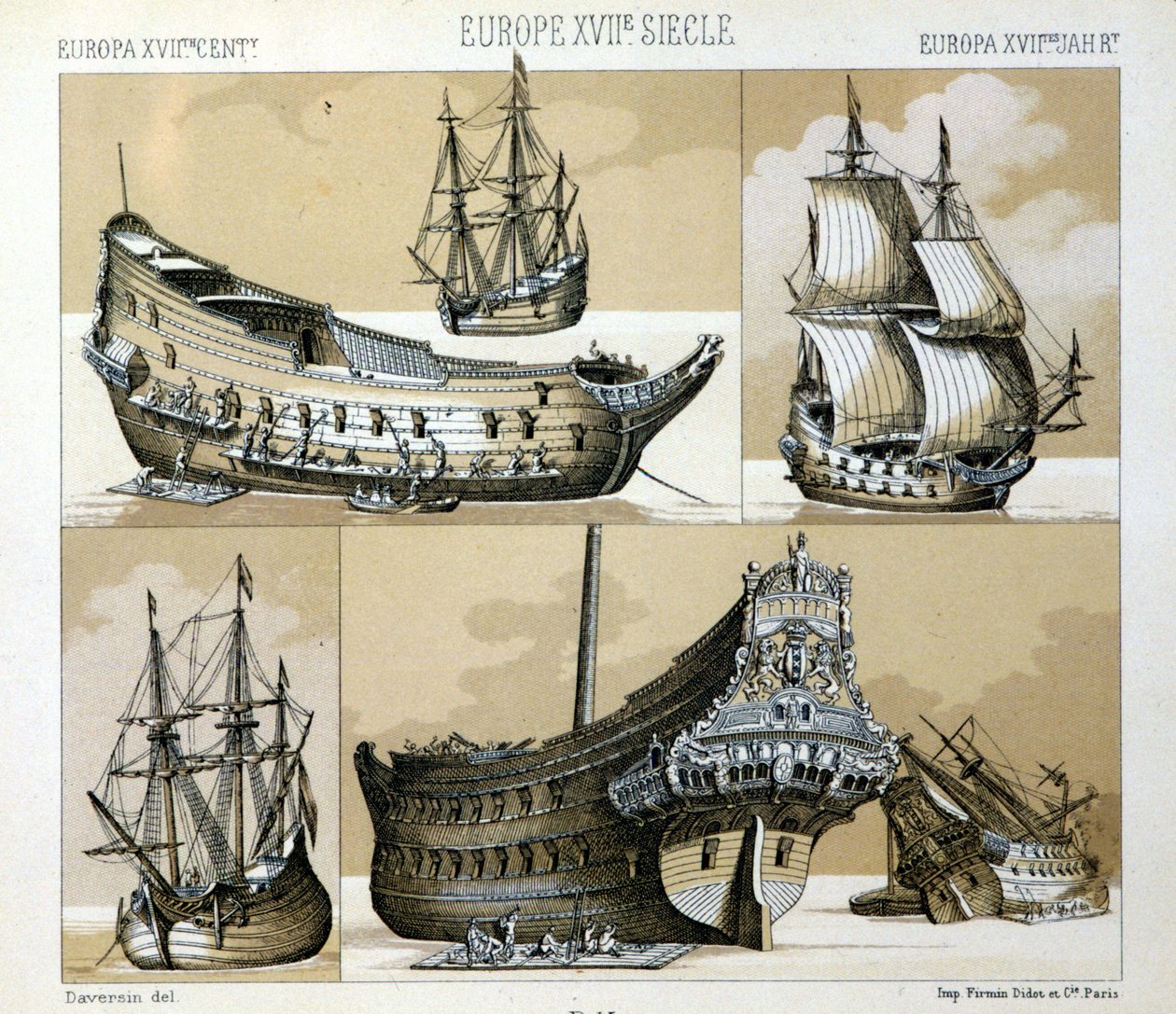 Marinaio e mercante nel XVII secolo - in "Il costume storico" di Raquet 1888 da Unknown artist