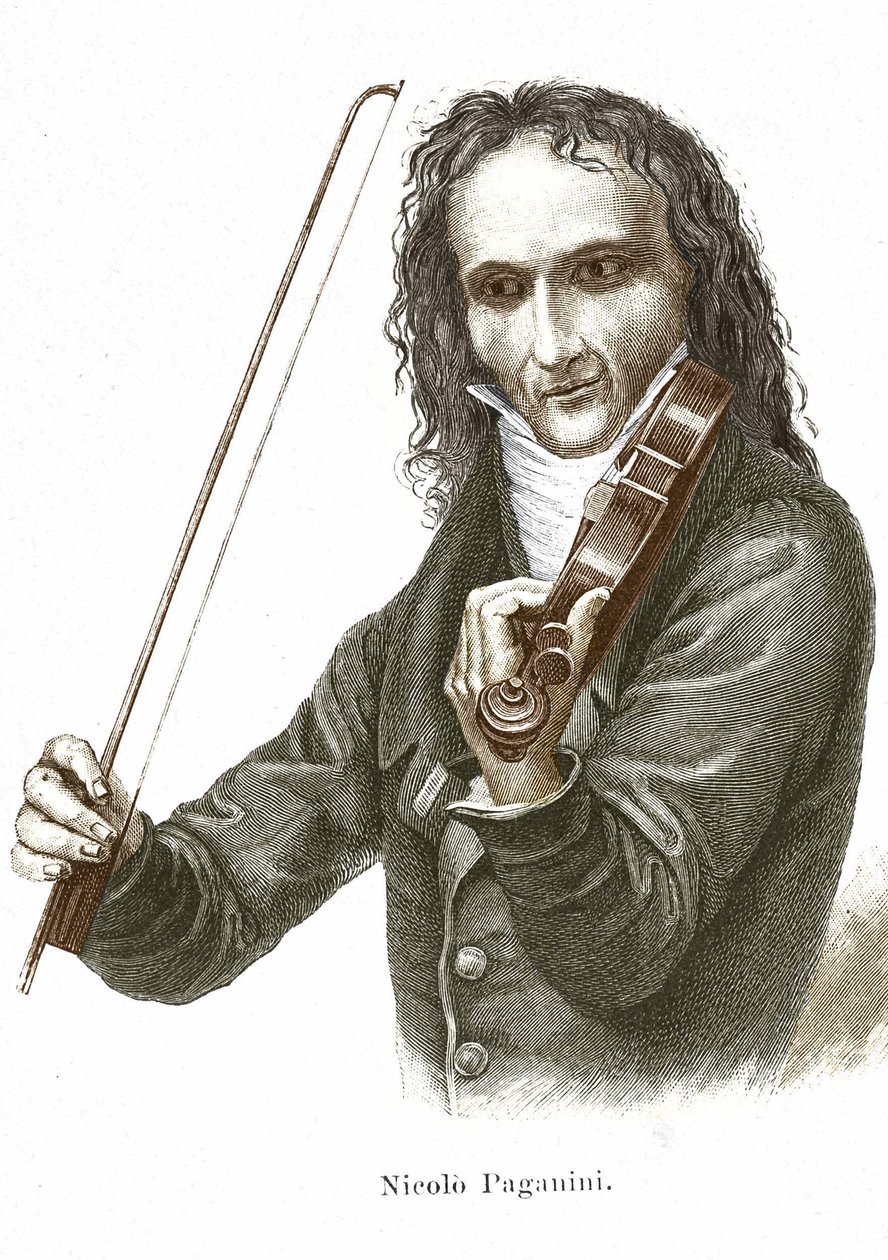 Niccolò Paganini (1782-1840) suona il suo Stradivari da Unknown artist