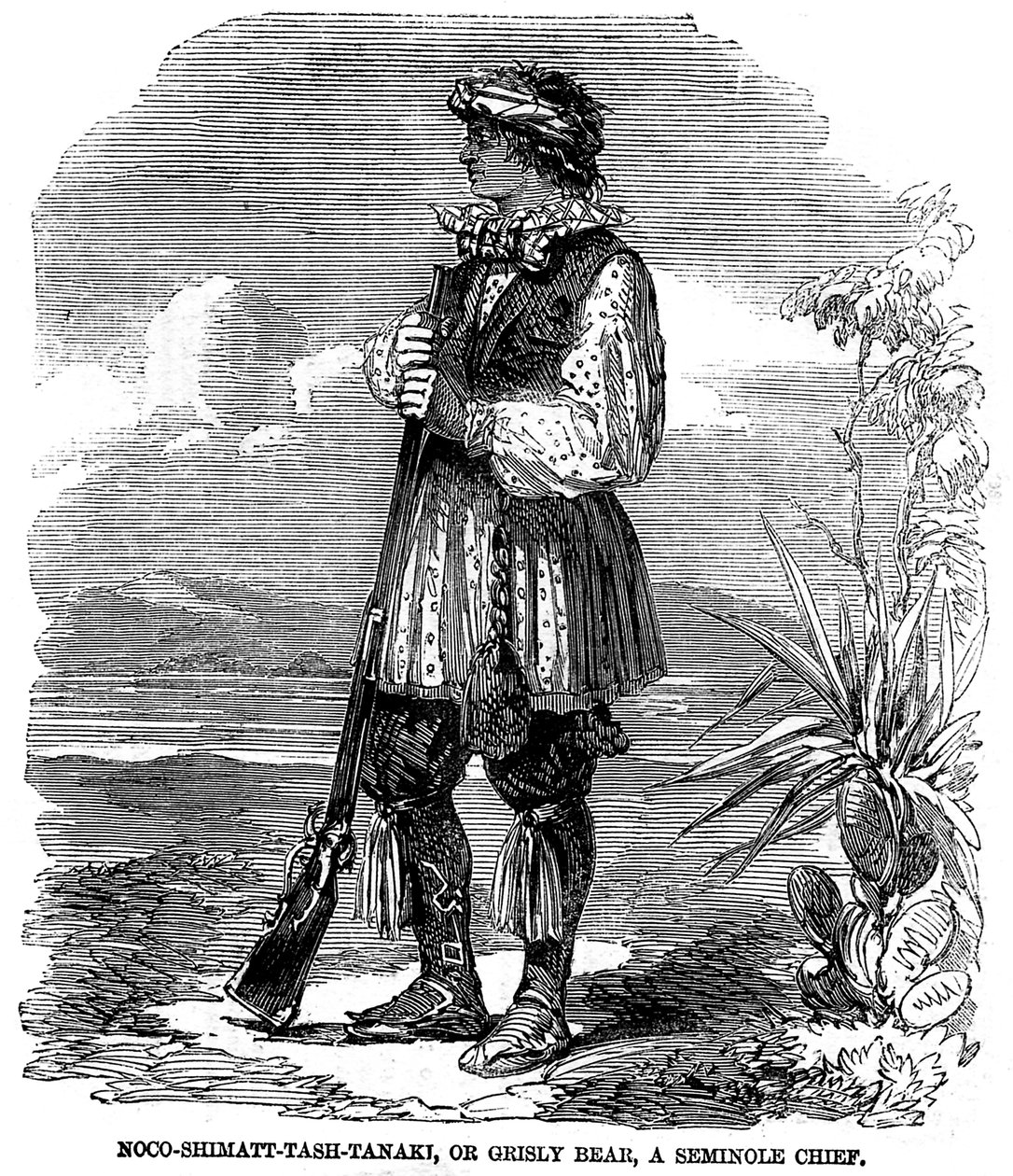 Noo-Shimatt-Tash-Tanaki, o orso grizzly, un capo Seminole da Unknown artist