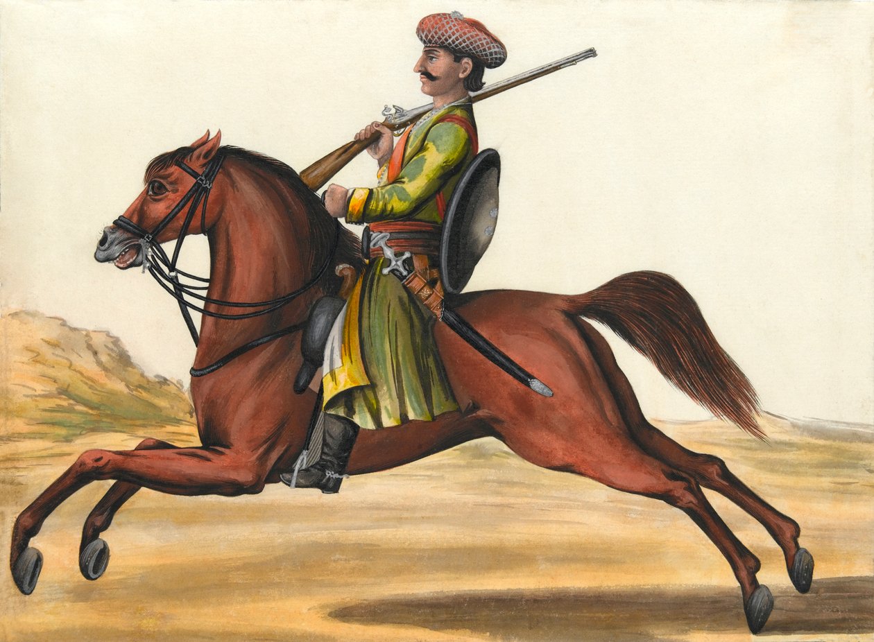 Uno della cavalleria nativa al servizio del Nawaab, circa 1780 da Unknown